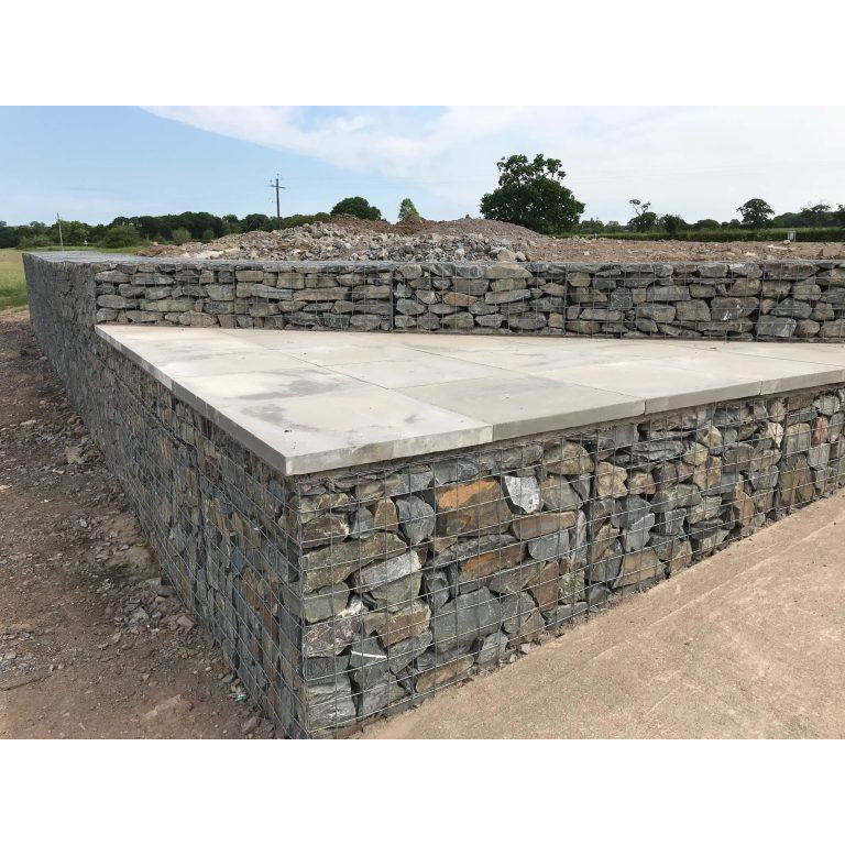 Gabion Basket 1m x 1m x 0.5m (Galvanized 3.15mm Weldmesh)