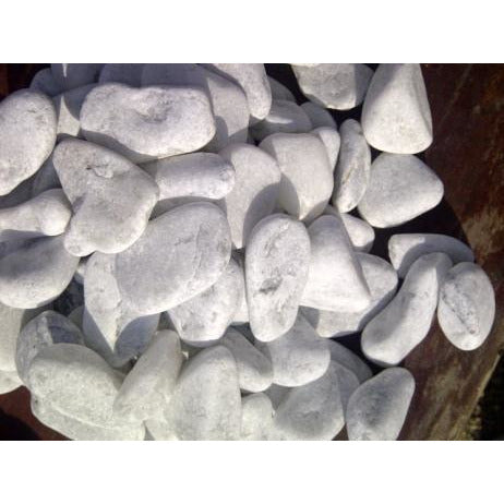 1 Ton Tumbled White Pebbles (50 x 20Kg bags)